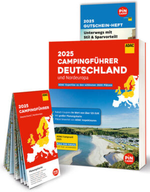 Mit dem ADAC Campingführer Deutschland/Nordeuropa wird die Suche nach dem perfekten Campingplatz zum Vergnügen. Ob Urlaub in Deutschland oder eine Entdeckungsreise Richtung Norden – beim Campen sind der Freiheit keine Grenzen gesetzt! Rund 2.600 Campingplätze in 17 Ländern werden vorgestellt und mit der zuverlässigen Bewertung der Plätze mit bis zu 5 Sternen klassifiziert. Mit rund 3000 Rabatt-Angeboten spart die ADAC Campcard im Urlaub bares Geld. Mit touristischen Informationen zu jedem Land und vielen Regionen und übersichtlicher Darstellung aller Plätze auf der großformatigen Planungskarte: So ist der Campingplatz für die nächste Nacht schnell gefunden. In Zusammenarbeit mit PiNCAMP, dem Campingportal des ADAC.