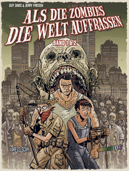 Die Comic- Vorlage zum Horrorfilm- Hit WE ARE ZOMBIES Los Angeles, 2064. In einer Welt, in der die Menschen mit den lebenden Toten zusammenleben müssen, eröffnet sich auf einmal ein ganz neues Berufsfeld: Zombie- Jäger! Karl Neard, seine Schwester Maggie und sein belgischer Freund Freddy Merckx haben nichts zu verlieren und stellen sich kurzerhand dieser doch recht außergewöhnlichen Berufung. Leichter kann man sein Geld doch nicht verdienen, oder? Leider ist der Job dann doch nicht so einfach: Es nicht nur so, dass die Toten immer noch auf ihren verwesenden Beinen durch die Welt taumeln, sie verfolgt auch ein wirklich schrecklicher Gestank und ihr furchtbarer Sinn für Humor lässt zu wünschen übrig. Eigentlich ist den Zombies sowieso alles egal, denn ihr Leben liegt jetzt hinter ihnen und sie haben eine Ewigkeit Zeit, um das zu genießen, was von dieser postapokalyptischen Welt noch übrig ist. Karl und sein Team werden ziemlich schnell herausfinden, dass sie von einer sagenhaften Palette an gruseligen Freaks umgeben sind … Passend zur Filmadaption WE ARE ZOMBIES aus der Produktionsschmiede von Turbo Kid und Summer of ´84 liefern wir euch den Zombie- Comic- Kracher von Guy Davis (B.U.A.P, Sandman Mystery Theatre) Jerry Frissen (Simak, Meta- Baron) und Jorge Miguel in einer fetten neuaufgelegten Gesamtausgabe, die beide ursprünglich bei uns erschienenen Bände umfasst.