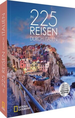 Mit den National Geographic Experten durch Italien Entdecke die schönsten Urlaubsziele in Italien mit unserem Reiseführer "In 225 Reisen durch Italien". Erlebe unvergessliche Momente in Sizilien, der Toskana, Ligurien, an der Amalfiküste und vielen weiteren Orten. Tauchen Sie ein in die mediterrane Atmosphäre und lassen Sie sich von der Schönheit Siziliens verzaubern. Entdecken Sie die malerischen Küsten von Ligurien und die atemberaubenden Landschaften der Toskana. Erleben Sie die pulsierende Stadt Neapel, die beeindruckenden historischen Stätten Apuliens und die unvergleichliche Schönheit von Venedig. Reiche Kultur in Florenz, wilde Bergwelt in den Dolomiten, herrliche Strände an der Amalfiküste. Italien hat so viel zu bieten. Erkunden Sie die 225 schönsten Reiseziele in Bella Italia. Die Rubriken "Unvergessliche Erlebnisse" und "Insidertipps" stellen besondere Highlights vor und machen Ihre Reisen noch einzigartiger. Egal ob Outdoorfan oder Kunstliebhaber – entdecken Sie Italien in all seinen Facetten! Unser Reiseführer "In 225 Reisen durch Italien" bietet Ihnen die besten Tipps und Informationen, um das Beste ausIhrer Reise herauszuholen. Ob Sie Mailand, Florenz oder eine der anderen faszinierenden Regionen Italiens erkunden möchten, wir begleiten Sie auf Ihrer Reise und sorgen für unvergessliche Erlebnisse. Die besten Reiseziele Italiens in einem Bildband: von Südtirol bis Sizilien Mit Reisetipps der National Geographic Experten In die Ferne schweifen – Reiseinspiration mit eindrucksvoller Fotografie