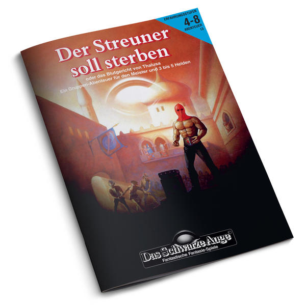 Die Klassiker von DSA1 in neuem Gewand. Erlebe Abenteuer aus der dunklen Vorzeit von „Das Schwarze Auge“. Die Abenteuer sind auf die DSA1 Regeln ausgelegt und bieten den gleichen, rauen Charme von damals. In Thalusa ist Dolguruk, der Scharfrichter, wieder einmal dabei, sein Richtschwert zu schärfen. Diesmal soll ein Streuner aus Khunchom das Opfer sein. Das Schicksal des jungen Mannes scheint besiegelt, es sei denn, Ihr überbringt die rettende Botschaft. Aber wird es Euch gelingen, die Reise nach Thalusa lebend zu überstehen und bis zum Landesfürsten vorzudringen? Oder werdet auch Ihr bald Dolguruk gegenübertreten? „Der Streuner soll sterben“ ist ein Gruppen-Abenteuer für 3-5 Helden der Erfahrungsstufen 4-8. Dieses Abenteuerbuch enthält alle Informationen, die man braucht, um als Meister des Schwarzen Auges eine Gruppe von Spielern durch ein fantastisches Abenteuer zu führen. Zum Spielen werden die DSA1 Regeln benötigt, welche in der „Kaiser-Retro-Box (remastered)“ zu finden sind. Für weiterführende DSA1 regeln wird außerdem das „Abenteuer Ausbau-Spiel (remastered)“ empfohlen.