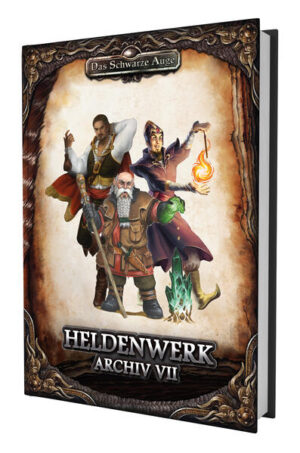 Heldenwerke in Aventurien Im Heldenwerk- Archiv VII sind sieben Kurzabenteuer enthalten, die deine Spieler überall auf dem Kontinent Aventurien in Atem halten werden - denn die Arbeit eines wahren Helden ist nie getan! Für diese Anthologie wurden alle Abenteuer um zusätzliches Material und ein Vorwort der jeweiligen Autoren ergänzt. Sechs der sieben Abenteuer entstammen der Heldenwerk- Reihe, das siebte wurde exklusiv für die Ulisses Con- Saison 2023 geschrieben. Gebet an die Tiefe führt euch in den Tiefen Süden, ans Kap Brabak, wo Geheimnisse aus längst vergangenen Zeitaltern darauf warten, in den Klippen unter den Wellen entdeckt zu werden. Eine vergessene Mine wurde in der Roten Sichel wiederentdeckt, und bald schon erschallen verschiedene Stimmen, die die Schürfrechte für sich beanspruchen. Wer kann zwischen ihnen vermitteln? Puppenspiel findet im südaventurischen Mirham statt, wo sich dekadente Adlige, heimtückische Verschwörer und schwarzkünstlerische Verwandlungsmagier für eine geheimnisvolle Statuette interessieren. Wolfsherz bringt die Helden in ein Dorf der Nivesen, wo die örtliche Schamanin im Sterben liegt. Ihre letzten Worte wirken wie ein Vermächtnis und ein Hilfegesucht zugleich. Der Trovere ist das Ergebnis eines ehrgeizigen Projekts, nämlich die Aventurisierung der Verdi- Oper Il Trovatore. Können die Helden mit Rahjas Hilfe dem Schicksal einer tragischen Liebe ein Schnippchen schlagen? Der Fluch der Seestern setzt den rauen Menschenschlag auf den Inseln vor der albernischen Küste in Szene. Die Helden begeben sich auf die Suche nach einem verschwundenen Kind, und erst wenn die Sonne im Meer versinkt, kommt die grausame Wahrheit ans Licht. Frevlerwacht letztlich erzählt von einem gemeinsamen Auftrag der Kirchen von Praios und Rahja, bei dem es gilt, wilder Magie zu trotzen und ein uraltes Übel unschädlich zu machen.