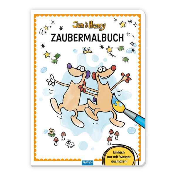 Malen ohne Farbe wie von Zauberhand – mit dem Zaubermalbuch von Jan & Henry und ihren Freunden ist das kein Problem! Einfach mit Pinsel und Wasser die vielen fröhlichen Motive ausmalen und die neu entstandenen bunten Bilder bewundern. Der ganz besondere Ausmalspaß für kleine Künstler!