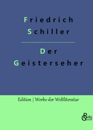 Die Intrige einer jesuitischen Geheimgesellschaft steht im Mittelpunkt der Erzählung Schillers, die einen protestantischen Prinzen dazu bringen soll, Katholik zu werden. Gekonnt vermittelt Schiller an des Prinzen Schicksal den zentralen Konflikt zwischen Sittlichkeit und Pflicht. Seine Ideale der Aufklärung in Form von Religions- und zugleich Gesellschaftskritik durchdringen das Werk. Mit der Thematisierung von Geisterbeschwörungen und Spiritismus kam Schiller der damaligen Mode in seinem fragmentarischen Roman entgegen. Gröls-Verlag (Edition Werke der Weltliteratur)