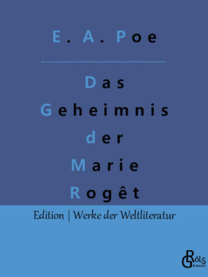 "Man wird finden, daß meine zeitlich voranliegende Geschichte, zu deren Veröffentlichung ich jetzt aufgefordert worden bin, in ihren Einzelheiten höchst merkwürdigerweise das vollkommene Seitenstück bildet zu der jüngst geschehenen Mordtat an der Mary Cecilia Rogers in New York." Edgar Alan Poe - Gröls-Verlag (Edition Werke der Weltliteratur)