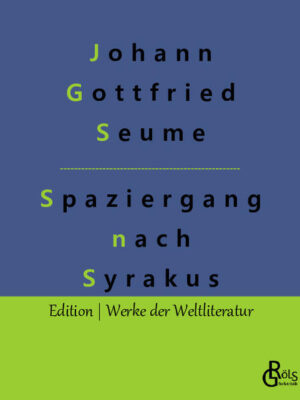 Spaziergang ist vielleicht nicht das richtige Wort, für die Wanderung, die Seume über mehrere Monate, angefangen am 6. Dezember 1801in Grimma bei Leipzig unternahm. Erst im August des darauf folgenden Jahres war er wieder zu Hause. Seumes Bildungsreise in der Tradition der Grand Tour ist seit Generationen Vorbild für Bildungsreisende, die mehr sein wollen, als Touristen. Gröls-Klassiker (Edition Werke der Weltliteratur).