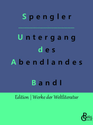 Band 1: "Gibt es eine Logik der Geschichte? Gibt es jenseits von allem Zufälligen und Unberechenbaren der Einzelereignisse eine sozusagen metaphysische Struktur der historischen Menschheit, die von den weithin sichtbaren, populären, geistig-politischen Gebilden der Oberfläche wesentlich unabhängig ist? Die diese Wirklichkeit geringeren Ranges vielmehr erst hervorruft? Erscheinen die großen Züge der Weltgeschichte dem verstehenden Auge vielleicht immer wieder in einer Gestalt, die Schlüsse zuläßt?" Gröls-Klassiker (Edition Werke der Weltliteratur)