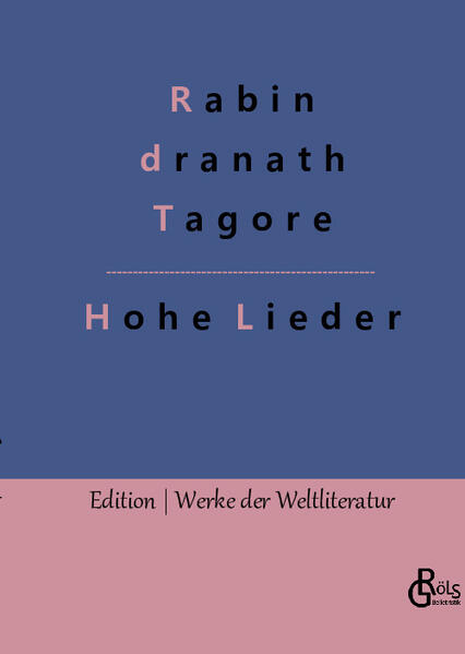 Rabindranath Tagore war ein bengalischer Schriftsteller und 1913 der erste Literaturnobelpreisträger Asiens. Daneben war der Künstler auch Philosoph, Komponist und Maler. Er galt als Indiens Universalgelehrter seiner Zeit, der der Literatur seines Heimatlandes zu neuem Selbstbewusstsein verhalf. Seine Gedichte aus "Hohe Lieder" gehören heute zum nationalen Kulturgut Indiens. "Dein Licht der Musik erleuchtet die Welt. Der Lebenshauch deiner Musik läuft von Himmel zu Himmel. Der heilige Strom der Musik durchbricht alle Hindernisse von Stein und stürzet fort." Gröls-Klassiker (Edition Werke der Weltliteratur)