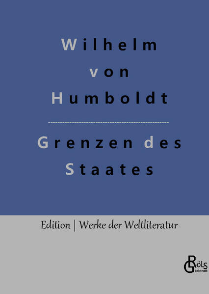 "Wenn man die merkwürdigsten Staatsverfassungen mit einander und mit ihnen die Meinungen der bewährtesten Philosophen und Politiker vergleicht, so wundert man sich vielleicht nicht mit Unrecht, eine Frage so wenig vollständig behandelt und so wenig genau beantwortet zu finden, welche doch zuerst die Aufmerksamkeit an sich zu ziehen scheint, die Frage nämlich: zu welchem Zweck die ganze Staatseinrichtung hinarbeiten und welche Schranken sie ihrer Wirksamkeit setzen soll." Gröls-Klassiker (Edition Werke der Weltliteratur)