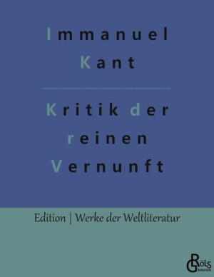 Die KrV ist das erkenntnistheoretische Hauptwerk des Meisters und eines der einflussreichsten Werke der Philosophiegeschichte. Das Werk kennzeichnet den Startpunkt der modernen Philosophie und wurde von Kant zeitlich vor der Kritik der praktischen Vernunft und der Kritik der Urteilskraft geschrieben. Hier liefert er den Grundriss für seine Transzendentalphilosophie. Gröls-Klassiker (Edition Werke der Weltliteratur)