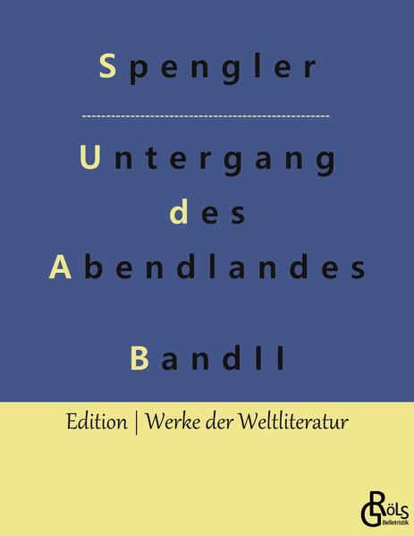 Band 2: "Gibt es eine Logik der Geschichte? Gibt es jenseits von allem Zufälligen und Unberechenbaren der Einzelereignisse eine sozusagen metaphysische Struktur der historischen Menschheit, die von den weithin sichtbaren, populären, geistig-politischen Gebilden der Oberfläche wesentlich unabhängig ist? Die diese Wirklichkeit geringeren Ranges vielmehr erst hervorruft? Erscheinen die großen Züge der Weltgeschichte dem verstehenden Auge vielleicht immer wieder in einer Gestalt, die Schlüsse zuläßt?" Gröls-Klassiker (Edition Werke der Weltliteratur)