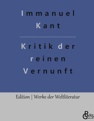 Die KrV ist das erkenntnistheoretische Hauptwerk des Meisters und eines der einflussreichsten Werke der Philosophiegeschichte. Das Werk kennzeichnet den Startpunkt der modernen Philosophie und wurde von Kant zeitlich vor der Kritik der praktischen Vernunft und der Kritik der Urteilskraft geschrieben. Hier liefert er den Grundriss für seine Transzendentalphilosophie. Gröls-Klassiker (Edition Werke der Weltliteratur)