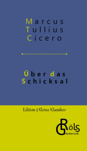 Schicksal oder eigene Steuerung - was ist das Wesen der Dinge? Können wir unseren Lebensweg beeinflussen, oder haben wir nur den Eindruck, dass das möglich sei? Das Thema mag gerade aktuell die Hirnforschung und die Philosophie der Gegenwart bestimmen, doch Ciceros Schrift - hier in der Übersetzung von Dr. Georg Moser - zeigt: Das Thema hat uns immer schon schon bewegt, ist also eine der ältesten Fragen der Menschheit. Gröls-Klassiker (Edition Kleine Klassiker)