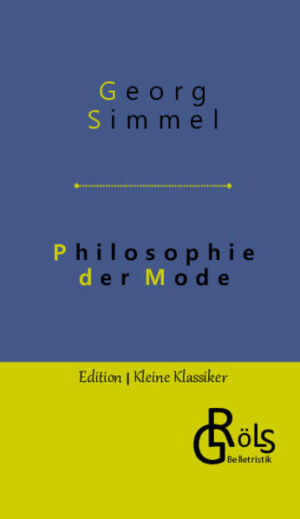 Simmel, der schon Pionierarbeit bei der Großstadtsoziologie geleistet hat, war auch einer der ersten Soziologen, die sich mit Mode systematisch auseinandergesetzt haben. Damit prägt er die Debatte bis heute. Seine Grundannahme ist, dass Mode ihre Attraktivität aus den menschlichen Dualismen der Nachahmung und der Absonderung schöpft. Die höheren Schichten wollen sich immer wieder von den tieferen abgrenzen und verhelfen damit neuen Moden ein ums andere mal zur Popularität, denn die niederen Schichten haben natürlich den Ehrgeiz, eben jene Mode zeitversetzt auch für sich zu adaptieren. Gröls-Klassiker (Edition Kleine Klassiker)