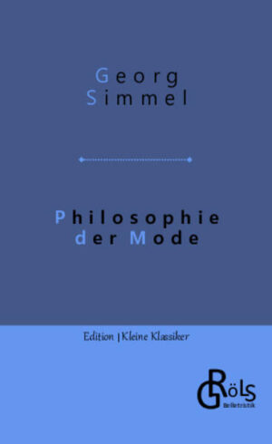 Simmel, der schon Pionierarbeit bei der Großstadtsoziologie geleistet hat, war auch einer der ersten Soziologen, die sich mit Mode systematisch auseinandergesetzt haben. Damit prägt er die Debatte bis heute. Seine Grundannahme ist, dass Mode ihre Attraktivität aus den menschlichen Dualismen der Nachahmung und der Absonderung schöpft. Die höheren Schichten wollen sich immer wieder von den tieferen abgrenzen und verhelfen damit neuen Moden ein ums andere mal zur Popularität, denn die niederen Schichten haben natürlich den Ehrgeiz, eben jene Mode zeitversetzt auch für sich zu adaptieren. Gröls-Klassiker (Edition Kleine Klassiker)