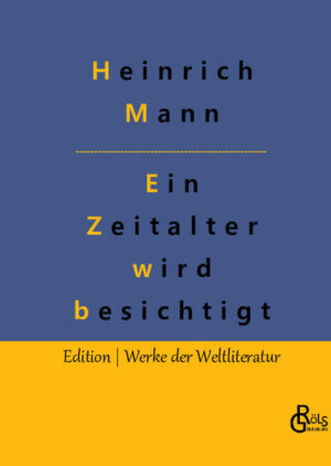 Es ist eine Autobiografie und doch auch viel mehr. H. M. greift auf mehr als seine Erinnerungen zurück, wenn er über sein Zeitalter spricht, doch ja - seine persönlichen Aufzeichnungen bilden die Grundlage. Der Bogen von der französischen Aufklärung über die Weimarer Republik bis zum jähen Ende der "tausendjährigen Reiches" erscheint vielleicht nicht naheliegend, doch Heinrich Mann ist es, der den roten Faden findet und uns daran entlang führt. Gröls-Klassiker (Edition Werke der Weltliteratur)