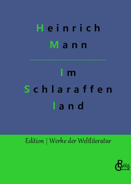 Es ist Heinrich Manns erstes großes Werk und sogleich ein voller Erfolg. Es ist die heitere Satire des Bildungsromans. Ein Aufsteiger und Emporkömmling strebt nach Geld und Macht, soweit das bekannte Muster. Kunstbetrieb und Kommerz, das passt ganz gut zusammen, wie unser Protagonist bald merkt. H.M. selbst geht gnädig mit sich ins Gericht, wenn er später von sich sagt: Mit Zwanzig konnte ich nichts - doch mit Dreißig gelang mir Schlaraffenland". Mit "Die Jagd nach Liebe" schreibt er später das Gegenstück. Gröls-Klassiker (Edition Werke der Weltliteratur)