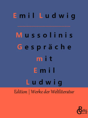 "Die Stellung eines parteilosen Beobachters wird mir durch das Faktum erleichtert, daß ich Ausländer bin. Als französischer Autor unter Napoleon hätte ich wahrscheinlich auf der Seite Chateaubriands abseits gestanden, während ich ihn als Deutscher auf der Seite Goethes bewundert hätte. So zieht mich auch die Gestalt Mussolinis unabhängig von den Parteien und von den beiden Fakten an. An die Stelle des Dilemmas, tritt bei mir die künstlerische Betrachtung einer außerordentlichen Persönlichkeit." Emil Ludwig (Gröls-Klassiker)