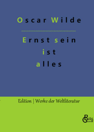 In diesem komödiantischen Theaterstück leben Algernon Moncrieff und John Worthing im viktorianischen England. Worthing wohnt auf dem Land und reist ab und zu zum Vergnügen nach London. Jedes Mal erzählt er seinen Mitmenschen, er kümmere sich um seinen unverantwortlichen Bruder Ernst. Aber er ist es, der sich in London als Ernst ausgibt, um unerkannt seinem Vergnügen nachzugehen. Moncrieff ist ein Londoner Aristokrat, der von Zeit zu Zeit der Londoner Gesellschaft entflieht, indem er vorgibt, seinen kranken Freund Bunbury auf dem Land zu besuchen, der jedoch ebenfalls eine Erfindung ist. Gröls Klassiker (Edition Werke der Weltliteratur)