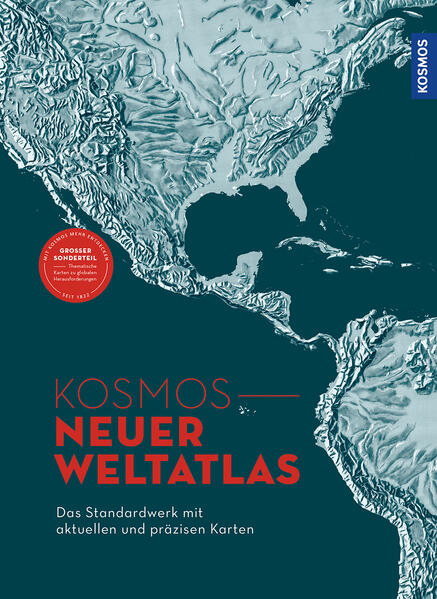 Der „KOSMOS NEUER WELTATLAS“ bietet Karten der ganzen Welt und aktuelles geografisches Wissen in höchster Qualität. Die Kartografie besticht durch die besonders plastische, naturnahe und ästhetische Darstellung sowohl der Landflächen als auch des Meeresbodens der Ozeane und Meere. Außergewöhnlich sind die gut recherchierten und anschaulich gestalteten thematischen Karten zu aktuellen Herausforderungen unserer globalen Welt, z.B. in den Bereichen Geopolitik und Umwelt. Kompakte Länderinformationen nennen alle wichtigen Daten zu den souveränen Staaten. Mit dem ausführlichen Register findet man schnell den gesuchten Ort. Ein zuverlässiges Nachschlagewerk für alle, die geografisches Wissen in Schule, Studium, Beruf und Hobby brauchen und einsetzen wollen. Alle Kontinente werden als Übersichtskarten im Maßstab 1:30 Millionen und im Detailmaßstab 1:4,5 Millionen dargestellt.