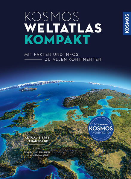 Der „Kosmos Weltatlas Kompakt“ bietet schnelle Orientierung, umfangreiches Wissen und digitale Kartografie in höchster Qualität, und das in einer handlichen, leichten und kleinen Ausgabe. Seine Besonderheiten: Übersichtliche Karten in unterschiedlichen Maßstäben für die Erde, Kontinente, Länder und Regionen. Als einziger Kompaktatlas enthält er einen illustrierten lexikalischen Teil mit geografischen Basisinformationen über die Erde. Maßstäbe: Weltkarten 1:30 Millionen Kontinentkarten 1:15 Millionen Länderkarten 1:5 Millionen