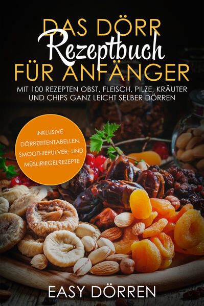 Fragen Sie sich öfter, was Sie zur Arbeit mitnehmen können? Sie wollen sich unkompliziert leckere, als auch gleichzeitig gesunde Snacks zubereiten? Dann ist dieses Dörr Rezeptbuch mit bis zu 100 Rezepten genau das Richtige für Sie! Dörren hat als schonendste Art der Konservierung so einige Vorteile. Es bleiben nicht nur alle Inhaltsstoffe wie Vitamine und Proteine des Dörrgutes erhalten, sondern es eignet sich auch super als Snack für zwischendurch. Ein Naschspaß für Kinder als auch für Erwachsene. Es lässt sich zudem ohne großes Zutun zubereiten. Dörrgut muss nicht gekühlt werden und besitzt einen hohen Ballaststoffanteil, der sich gut auf die Verdauung auswirkt. Wer mit dem Dörren beginnen möchte, kann den Backofen nutzen oder sich nach Empfehlung einen Dörrautomaten kaufen. Dieser kostet im Schnitt 40€, kann aber auch schon für 35€ gekauft werden. Was nun noch fehlt sind die Rezepte und dann kann es auch schon los gehen. Wir wünschen viel Spaß und guten Appetit! Das erwartet Sie: ✓100 leckere Dörrrezepte mit genauer Schritt-für-Schritt Anleitung und Nährwertangaben ✓Dörrzeitentabellen zum Downloaden ✓Smoothiepulver-, Müsliriegelrezepte und vieles mehr...