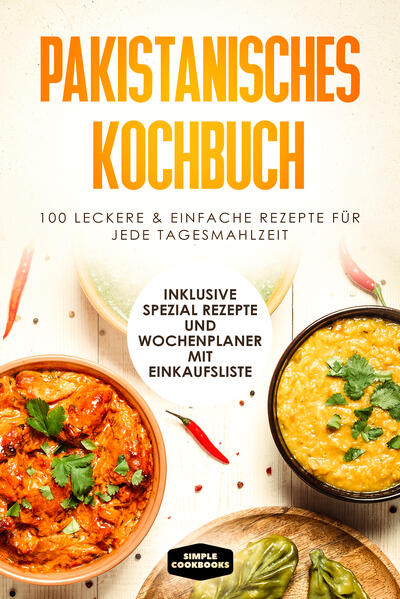 Sie möchten selber Zuhause traditionell pakistanisches Essen zubereiten? Dieses Kochbuch versorgt Sie mit den verschiedensten pakistanischen Rezepten und Einblicken über die kulinarischen Besonderheiten dieses einzigartigen Landes! Sind Sie Fan der pakistanischen Küche und haben Lust, sich an exotischen Gerichten zu probieren? Mit Hilfe dieses Kochbuchs können Sie sich eine Reihe der leckersten Rezepte aussuchen oder erstellen Sie sich Ihr eigenes Menu. Intensiv, vegetarisch, würzig, süß-sauer oder salzig und exotisch, die pakistanische Küche hat unzählige Fassetten, die keine Wünsche offen lassen. Lassen Sie sich Schritt für Schritt anleiten und erfahren Sie mehr über die interessanten Gewürze und Zutaten, die die Speisen der Pakistani so besonders machen. Viel Spaß beim Zubereiten und guten Appetit! Das erwartet Sie: ✓Grundlagen der pakistanischen Küche ✓Leckere Frühstücksrezepte wie Chaney, Bhatura oder Paratha ✓Genussvolle sowie traditionelle Gerichte für das Mittagessen oder Abendbrot wie Gemüse Biryani, Chana-Masala oder Auberginencurry ✓Leckere Nachtischrezepte wie Kheer, Faluda oder Rabri ✓Bonus Spezial Rezepte ✓Pakistan everyday: Exklusiver Rezept-Wochenplan mit Einkaufsliste ✓und vieles mehr …