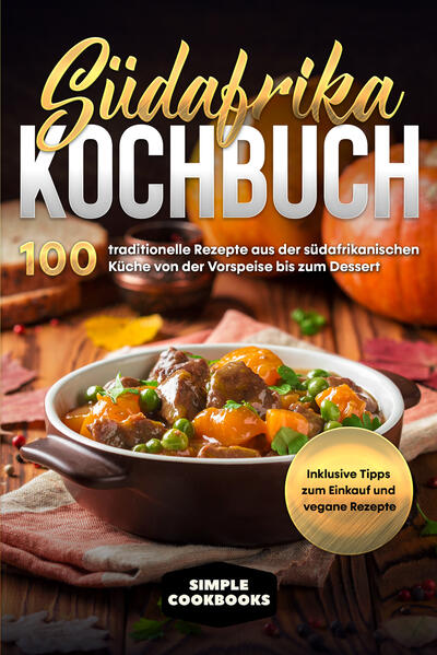 Sie wollen authentisches, südafrikanisches Essen zubereiten? Sie möchten wissen, was die südafrikanische Küche ausmacht? Dann ist dieses Kochbuch genau das Richtige für Sie! Bevor Sie sich gleich in die Küche stürzen, erwartet Sie eine Einleitung, in der Sie alles Wissenswertes über südafrikanisches Essen erfahren und zeitgleich Tipps und Tricks für die Zubereitung an die Hand bekommen. Direkt danach können Sie in 100 vielfältigen, leicht zuzubereitenden Rezepten stöbern. Egal, ob Sie eine Vorspeise, etwas zum Mittag- oder Abendessen, zum Frühstück oder ein süßes Dessert suchen - hier werden Sie das Richtige finden. Zudem finden Sie auch verschiedene Rezepte, falls Sie sich vegan ernähren. Die südafrikanische Küche ist unglaublich vielfältig, da in diesem Land viele unterschiedliche Einflüsse zusammenkommen. Guten Appetit!