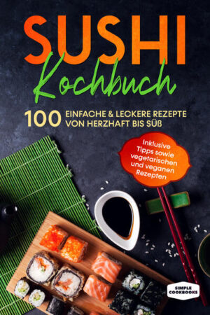 Sie sind auch ein großer Fan von Sushi und gehen gerne Sushi in einem Restaurant essen? Sie wollen Ihr Sushi ab und zu mal selber zubereiten? Dann ist dieses Einsteiger Kochbuch genau das Richtige für Sie! Sushi ist bereits seit Jahrhunderten ein begehrtes Gericht in Japan und im japanischen Raum. Auch in Deutschland ist das Gericht sehr beliebt, doch leider machen es die Wenigsten selber in der eigenen Küche. Sushi in einem Restaurant ist natürlich etwas Besonderes, aber es hat definitiv auch seine Vorteile, sich ab und zu im eigenen Haus auszuprobieren. Sushi ist meistens sehr teuer im Restaurant, weshalb es hin und wieder eine günstige Alternative ist, Sushi selber zu machen. Zudem sind viele Rezepte, welche Sie in diesem Kochbuch finden werden, ein absoluter Hingucker auf jeder Feier! Natürlich kann es auch Spaß machen die leckeren Röllchen zuzubereiten - vor allem mit Freunden oder dem Partner zusammen. Lassen Sie Ihrer Kreativität beim Nachmachen freien Lauf und tauschen Sie nach Belieben Lebensmittel durch andere aus. Das erwartet Sie: ✓Welche Zutaten werden für Sushi benötigt? ✓Woher bekommen Sie die nötigen Zutaten? ✓Die wichtigsten Sushi- Begriffe erklärt ✓100 Rezepte zum Nachmachen für Einsteiger und Fortgeschrittene ✓und vieles mehr …