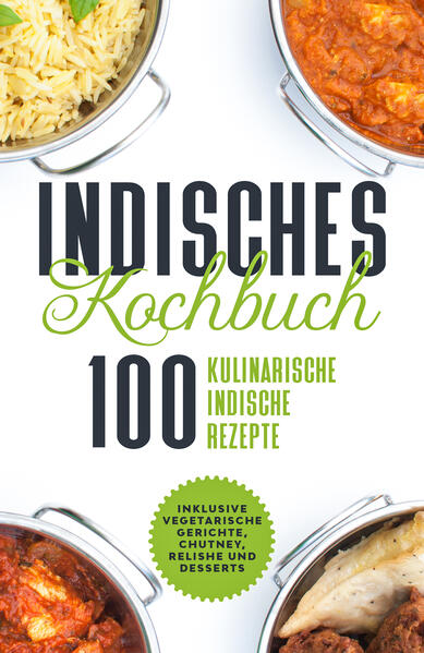 Die indische Küche unterscheidet sich in allen Ihnen bekannten Bereichen von unserer deutschen Küche. Sicherlich sind die modernen indischen Gerichte etwas europäisiert, aber nichts desto trotz werden die indischen Grundlagen immer vorhanden sein. Sie sollten sich bevor Sie sich nach der Lektüre dieses Buches in das Nachmachen stürzen, eine Liste mit den Gewürzen schreiben, welche in der indischen Küche am meisten gebraucht werden. Am Anfang kann dies etwas befremdlich für Sie klingen, wenn Sie Gewürze wie Zimt oder Kardamom in Speisen verarbeiten sollen, doch schon bald werden Sie sich daran gewöhnen und auch den gesundheitlichen Aspekt schätzen lernen. Und, ja, es ist wahr - die indische Küche ist normalerweise sehr, man könnte schon sagen, extrem scharf. Dies liegt schlicht an der Tatsache, dass viele Inder keinen Zugang zu wirklich sauberem Wasser haben. Dadurch können sich Darmbakterien einfinden, welche hartnäckigen Durchfall verursachen. Diese Bakterien mögen jedoch keine scharfen Gewürze. Auch ist es klar, dass die Inder seit Kleinkindalter an diese extreme Schärfe gewohnt sind und sie dies als völlig normal ansehen. Für uns als Europäer kann dies eine schweißtreibende und im wahrsten Sinne des Wortes atemberaubende Erfahrung sein. Doch Sie können, wenn Sie es selbst kochen, die Schärfe selbst bestimmen und wir raten Ihnen natürlich, dass Sie das Ganze dann doch eher vorsichtig angehen. Das erwartet Sie: ✓100 abwechslungsreiche indische Rezepte für jede Tagesmahlzeit ✓Vegetarische Gerichte ✓Leckere Chutney und Relish Rezepte sowie kulinarische Desserts