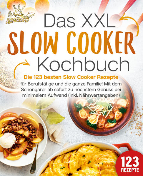 Kochen mit dem Slow Cooker: Wie Sie mit minimalem Zeitaufwand eine große Vielfalt an gesunden und unschlagbar köstlichen Gerichten zaubern - Inkl. Nährwertangaben und 4 Wochen Ernährungsplan Sie wollen abwechslungsreich und lecker essen, dafür aber nicht stundenlang in der Küche stehen? Die Gerichte sollen gesund und schmackhaft zugleich sein? Und am besten fällt auch der Abwasch noch gering aus? Dann ist der Slow Cooker genau das, was Sie brauchen und mit diesem Kochbuch werden Sie im Handumdrehen zum Profi an dem Gerät! Denn durch das langsame Garen bei niedrigen Temperaturen bleiben nicht nur wertvolle Inhaltsstoffe erhalten, sondern gleichzeitig gelingen Fleisch, Gemüse und Eintöpfe unvergleichlich zart und aromatisch. Und das Beste: Während der Slow Cooker seine Arbeit tut, können Sie getrost der Ihren nachgehen und werden am Ende mit perfekt zubereiteten Köstlichkeiten belohnt! Was es nun über Verwendung, Anschaffung oder Hygiene im Umgang mit dem Wunderkocher zu wissen gibt, zeigt Ihnen kompakt und verständlich dieses Buch. Vor allem aber lässt die riesige Auswahl an unterschiedlichen Rezepten für Eintöpfe, Fleischgerichte, Gemüse, Desserts und vieles mehr Ihnen schon beim Durchblättern das Wasser im Mund zusammenlaufen. Schlemmen Sie sich quer durch die Leckereien dieses Rezeptbuches und überlassen Sie dem Slow Cooker die Arbeit! Suppen & Eintöpfe: Bihun-Süppchen, Hacktopf mit Paprika oder scharfe Kürbissuppe gelingen im Slow Cooker konkurrenzlos aromatisch und intensiv. Köstliche Hauptgerichte: Der elektrische Topf glänzt bei zartem Krustenbraten und Wildragout ebenso wie bei der Zubereitung von gefüllter Paprika oder feinem Gemüsecurry. Sättigende Beilagen: Zaubern Sie unkompliziert und gelingsicher Köstlichkeiten wie Bohnen mit Speck, Rosmarin-Drillinge oder eine raffinierte rote Ziegenkäse-Platte. Zum Abschluss was Süßes: Feine Desserts wie Cranberry-Cheesecake, White Chocolate oder fruchtige Pfirsich-Gläser sorgen für glückliche Gesichter bei Tisch. Dieses liebevoll zusammengestellte Rezeptbuch hat für wirklich jeden Geschmack reichlich Leckeres im Angebot und verführt Sie immer wieder mit neuen Kreationen. Ob Sie nun nach einer gesunden Kochalternative suchen, Ihre kostbare Zeit nicht mehr am Herd verschwenden wollen oder einfach gerne maximale Effizienz und Top-Ergebnisse zusammenbringen - hier finden Sie alles, was Sie für erfolgreiches Slow-Cooking brauchen! Sichern Sie sich jetzt dieses außergewöhnliche Kochbuch und freuen Sie sich auf höchsten Genuss bei minimalem Aufwand!