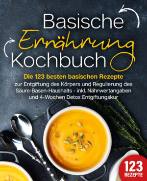 Basische Ernährung: 123 unschlagbar leckere Rezepte inklusive Nährwertangaben + effektive 4 Wochen Detox Kur für den maximalen Erfolg!Sorgen Sie mit einer ausgeglichenen Säure-Basen-Balance für Ihr Wohlbefinden und eine unerschütterliche Gesundheit ✔ Legen Sie Wert auf eine optimale und langanhaltende Gesundheit und wollen eine beneidenswerte Lebensenergie versprühen? ✔ Möchten Sie sich mit unfassbar leckeren Rezepten und vollem Genuss fit und vital halten? ✔ Würden Sie gerne Krankheitserscheinungen lindern und Ihren Körper von belastenden Giftstoffen befreien? Dann ist dieses Rezeptbuch genau das, was Sie brauchen! Erfahren Sie, wie Sie mithilfe von nährstoffreicher und köstlicher basischer Ernährung Ihre Gesundheit auf ein nie dagewesenes Level heben! Gönnen Sie Ihrem Körper eine ultimative Entgiftungskur, bringen Sie Ihren Säure-Basen-Haushalt ins Gleichgewicht und schon bald könnten gesundheitliche Leiden wie Entzündungen, chronische Krankheiten, Hautunreinheiten, Cellulite, Schlafprobleme und andauernde Müdigkeit der Vergangenheit angehören! Finden Sie heraus, wie Sie die gefährliche Übersäuerung Ihres Körpers vermeiden, was der PRAL Index ist und welche gesundheitlichen Vorteile Basenfasten für Sie bringt! Erfahren Sie, welche Lebensmittel besonders basisch sind und welche säurebildenden Nahrungsmittel Sie besser vermeiden sollten Genießen Sie 123 schmackhafte, schnelle und alltagstaugliche Rezepte mit basischen Superfoods bei denen Ihnen schon beim Lesen das Wasser im Mund zusammenlaufen wird! Ob vegetarisch, vegan oder Low Carb: Bei der riesigen Auswahl an sättigenden Hauptgerichten, leckeren Frühstücksrezepten, ausgefallenen Salaten, kreativen Suppen und köstlichen Desserts und Snacks ist für wirklich jeden Geschmack etwas dabei! Rundum gesund: Stärken Sie Ihr Immun- und Herz-Kreislauf-System und helfen Sie Ihrem Körper dabei, optimal zu funktionieren! ★ BONUS: Nutzen Sie unseren exklusiven und effektiven 4 Wochen Detox Plan, um Ihren Körper in Rekordzeit zu entgiften und zu entschlacken! ★ Mit den köstlichen Rezepten mit einfachen Schritt-für Schritt-Anleitungen, den wissenschaftlich fundierten Fakten und den praxiserprobten Küchentipps steht Ihrem ultimativen Wohlbefinden nichts mehr im Weg! Schlemmen Sie sich zu Ihrem gesunden und schlankeren neuen Ich! Sie werden staunen, wie einfach Ihnen die Ernährungsumstellung mit diesem Ratgeber fallen wird! Sichern Sie sich jetzt mit diesem liebevoll zusammengestellten Kochbuch wirklich alles, was Sie brauchen, um sofort loszulegen und endlich zur gesündesten Version Ihrer selbst zu werden!