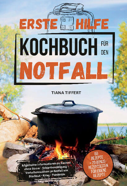 Das Erste Hilfe Kochbuch für den Notfall! Allgemeine Informationen zu Kochen ohne Strom - Krisenbewältigung - Verhaltensweisen im Notfall wie Blackout-Krieg-Pandemie. Inklusive 60 Rezepte! Das „Hab-ich-noch-nicht“ Notfallkochbuch von Tiana Tiffert! In diesem Buch erfahren Sie, welche Notfälle es gibt, wie wahrscheinlich es ist, dass es zu einer Katastrophe kommt und wie Sie in diesem Fall am besten reagieren bzw. wo Sie sich aufhalten sollten. Außerdem erkläre ich Ihnen, welche Rezepte für diese Situation perfekt sind und wie Sie diese schnell und einfach zubereiten. Auf diese Weise überwinden Sie gemeinsam mit Ihren Liebsten die Katastrophe erfolgreich. Dieses Buch wird Sie begeistern, wenn Sie: Für einen Notfall vorbereitet sein wollen Rezepte für den Notfall suchen Informationen zu Kochen ohne Strom suchen Details zu Kochmethoden ohne Strom kennenlernen möchten Notfall-Vorrat anlegen wollen Wissen wollen, was VOR, WÄHREND und NACH einem Notfall zu tun ist Wie man sich vorbereiten kann Was bietet Ihnen dieses Erste Hilfe Kochbuch für den Notfall? Information über Kochmethoden Informationen welche Notfälle möglich sind Checkliste für Notfallbevorratung 60 Rezepte für den Ernstfall Ausführliche Erklärung zu allgemeinen möglichen Notfällen Krisenbewältigung Vorschläge Notfallplan Beginnen Sie noch heute damit, sich vorbeugend und gezielt auf Krisen und Notfälle vorzubereiten, damit Sie mit diesem Thema ruhiger und entspannter umgehen können!