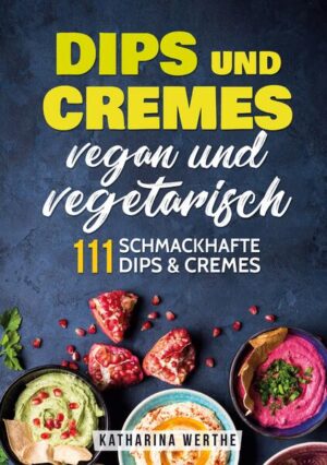 Dips und Cremes - vegan und vegetarisch: 111 schmackhafte Dips & Cremes Variantenreich Dips und Cremes selber machen Auszug ausgewählter Rezepte Ananas-Basilikum-Dip BBQ-Feigen-Creme mit Avocados Blumenkohl-Kräuterquark Erbsen-Minz-Creme Frischkäse-Nuss-Dip Linsen-Curry-Dip Tomaten-Apfel-Dip Zwiebel-Dattel-Dip Sichern Sie sich noch heute das Kochbuch mit den 111 köstlichen Dips und Cremes zum einfachen Nachmachen. Ein Klick auf„Jetzt kaufen mit 1-Click“ reicht."