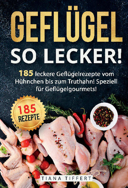 Geflügel, so lecker! 185 leckere Geflügelrezepte vom Hühnchen bis zum Truthahn! Speziell für Geflügelgourmets! Das „Hab-ich-noch-nicht“ Rezeptbuch von Tiana Tiffert! Geflügelrezepte sind immer schon sehr beliebt bei Groß und Klein, da sie sehr schmackhaft sind. Für den Alltag eignen sich hervorragend Huhn oder Pute, aber auch Gans, Ente und Truthahn finden Sie in diesem Buch. Die Vielfalt der Rezepte und die vielen Varianten machen es Ihnen möglich, dass Sie sehr viele verschiedene Geflügelgerichte immer wieder neu zubereiten können. Dieses Buch wird Sie begeistern, wenn Sie: Geflügelliebhaber sind Rezepte für mehr Abwechslung suchen Verschiedene außergewöhnliche Rezepte lieben gerne Neues ausprobieren Immer auf der Suche nach neuen Rezepten sind Beginnen Sie noch heute damit, Ihr Umfeld mit den leckeren und einfachen Rezepten zu überraschen!