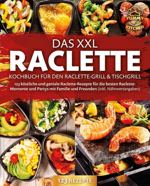 Das große Raclette-Kochbuch: 123 originelle, überraschende und rundum köstliche Rezeptideen, mit denen Sie frischen Wind und verführerische Vielfalt in den geselligen Tischgrill-Abend bringen - Inkl. Nährwertangaben sowie zahlreiche Praxistipps rund um das perfekte Raclette- Lieben Sie die ausgelassene Geselligkeit eines Raclette-Abends in fröhlicher Runde? Zartschmelzender Käse, purer Genuss, für jeden etwas dabei - aber dann landet doch irgendwie immer das Gleiche im Pfännchen? Und jetzt wollen Sie das Grillvergnügen mit neuen Inspirationen mal so richtig aufpeppen? Dann bringt dieses Buch Ihnen den Kreativitäts-Booster für die nächste Raclette-Party! Denn mit den kleinen Pfannen zaubern Sie herrlich unkompliziert ungeahnte Geschmacksvielfalt auf jeden Teller. Der praktische Tischgrill erfreut sich nicht umsonst einzigartiger Beliebtheit in großen Runden: Jeder kreiert sich das Essen genau nach seinen Vorlieben, Sie können mit jedem Pfännchen ein neues komplexes Geschmacksfeuerwerk erschaffen, das gemütliche Festmahl zieht sich über Stunden hin und auch das Dessert lässt sich unkompliziert gleich mit erledigen. Bei diesen schier unbegrenzten Möglichkeiten ist es ein Jammer, wenn schließlich doch immer nur Kartoffeln, Schinken und Käse im Pfännchen landen - und damit macht dieses Kochbuch ein für alle Mal Schluss! Von Aprikosen-Curry-Hähnchen über Grapefruit-Jakobsmuscheln bis hin zu Brownies ist hier für Vorspeise, Hauptgericht, kleine Snacks und sogar feines Dessert reichlich gesorgt. Dank unterschiedlichster Rezeptideen kommen Fleischfans, Fischliebhaber, Vegetarier und Süßschnäbel gleichermaßen auf Ihre Kosten und holen aus jedem Pfännchen maximalen Genuss heraus. Wie Sie den Schlemmerabend stressfrei planen, die einzelnen Speisen kinderleicht vorbereiten und worauf es bei der Auswahl des richtigen Grills ankommt, das finden Sie ebenfalls mit diesem liebevoll erstellten Kochbuch heraus. Herzhaftes mit Fleisch: Blauschimmelkäse-Schnitzel, Preiselbeerschinken, Gurken-Duett zu Bratwurst oder Mangold-Pute sind sättigende Pfännchenträume mit der Extraportion an Geschmack. Aus Meer & Fluss noch mehr Genuss: Tomaten-Sardellen-Crostini, Frischkäse-Seelachs, Knusperhaubenfisch oder Gemüsegarnelen bringen Leichtigkeit und Raffinesse auf den Grill. Veggie-Highlights: Bei Artischocken-Paprika-Pfanne, gewürztem Halloumi, Tomaten-Polenta oder Rosenkohl-Maronen-Pfanne spielen würziger Käse und knackiges Gemüse die Hauptrolle. Exotisches & Süßes: Lassen Sie sich doch mal von Ingwer-Fisch in Kokosmilch oder Kebab-Spieß begeistern und gönnen Sie sich mit Munster-Feigen oder schokoladigen S’Mores eine verführerische Dessert-Sünde. Dieses Kochbuch ist Ihre Geheimwaffe gegen Langeweile beim Raclette und sorgt dafür, dass die geselligen Schlemmerabende jedes Mal aufs Neue wieder eine aufregende kulinarische Überraschung werden. Zusätzliche Rezepte für Saucen wie Orangen-Kräuter-Creme oder schwarze Tapenade sorgen für die perfekte Geschmacksabrundung und machen aus jedem einzelnen Pfännchen ein einzigartiges Highlight. Sichern Sie sich jetzt dieses liebevoll erstellte Rezeptbuch und freuen Sie sich darauf, dem geselligen Genuss-Event ab jetzt noch mehr Abwechslung, Pfiff und Spannung einzuhauchen!