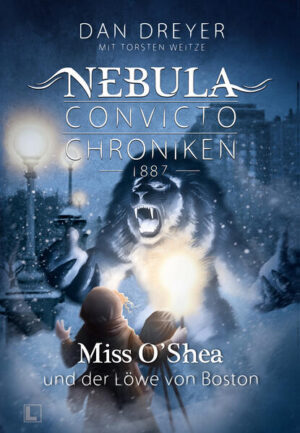 Die Nebula Chroniken: 1887 Buch 1 »Miss O’Shea und der Löwe von Boston« »Was wissen Sie über Werwesen, Miss O’Shea?« Boston im Winter 1887. Eine klirrend kalte Nacht. Ein grausiger Mord um drei Uhr früh. Ein eisiger Morgen. Ein ganz normaler Arbeitstag für Caoimhe ›Kiwa‹ O’Shea, die junge Fotografin des Bostoner Police Departments. Doch dieser Tatort und dieses Verbrechen sind anders als alles, was Miss O’Shea bislang vor die Linse bekommen hat: Das Opfer wurde furchtbar entstellt, als wäre es von einem wilden Tier gerissen worden! Mitten in der Stadt! Wie ist das möglich? Und warum entlädt eine Kutsche zwei merkwürdige Pinkerton Agenten, die die Ermittlung an sich reißen? Die Suche nach dem Täter führt Kiwa vom modernsten Polizeipräsidium der Ostküste durch sämtliche Stadtteile Bostons und geradewegs hinaus aus der Welt, die sie bisher für die einzig mögliche gehalten hatte – und mitten hinein in eine, die es überhaupt nicht geben dürfte … Die Nebula Convicto. »Sind sie bereit für den Schritt hinter den Spiegel, Miss O’Shea?«