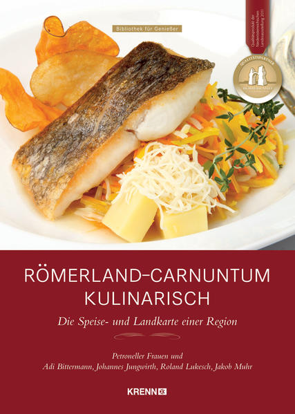 Rund um eine Gruppe von Petroneller Frauen servieren die hier versammelten Haubenköche Bittermann, Jungwirth, Lukesch und Muhr die besten Rezepte und zeigen die ess-kulturelle Vielfalt der Region. Weine von Weltruf, Frischfisch aus der Donau und allerfeinstes Gemüse aus dem Umland - im Gebiet der Region Römerland-Carnuntum werden Produkte allerfeinster Qualität produziert.