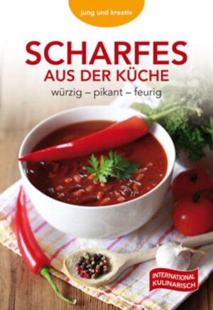 Schärfe verleiht dem Leben Pfiff, und nicht zuletzt ist vieles, was scharf ist, auch sehr gesund. Zahlreiche Rezepte aus aller Welt, von Chili con Carne über Spaghetti arrabiata bis zum asiatischen Wokgericht, bieten Schärfe für jeden Geschmack. Doch ist bei der Dosierung auch Vorsicht geboten, und wenn Sie mit frischem Chili kochen, vergessen Sie auch nicht auf Einweghandschuhe. Denn manchmal wird‘s höllisch scharf.