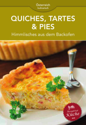 Heute haben Quiches, Tartes und Pies vieles gemeinsam - alle drei lassen sich kurz als gefüllte Kuchen aus Mürbteig bezeichnen und erfreuen sich international großer Beliebtheit. Französische Klassiker wie die beliebte Quichte Lorraine, aber auch innovative Rezepte mit Gemüse- oder Fischfüllungen sind in diesem Buch genauso vertreten wie süße Klassiker aus dem englischsprachigen Raum.