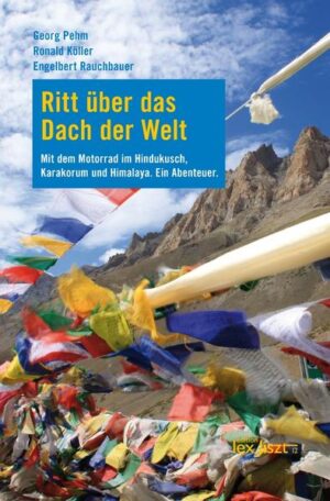 Die drei burgenländischen Bikerfreunde Georg Pehm, Ronald Köller und Engelbert Rauchbauer berichten in "Ritt über das Dach der Welt" von ihrer abenteuerlichen Motorrad-Tour, die sie nach Kirgistan, China, Pakistan und Indien führte. Einen großen Teil davon legten sie auf dem berühmten „Karakorum Highway“ zurück. Und was sie erza¨hlen und mit u¨ber 200 Fotos festgehalten haben, klingt alles andere als allta¨glich. Die Geschichten handeln von unglaublichen Landschaften und Gastfreundschaften. Von unvergesslichen Begegnungen und ungeplanten Irrfahrten. Und von Angstfahrten mitten durch Taliban-Gebiet und die Kaschmir-Region. Ho¨hepunkt der Reise durch fu¨nf majesta¨tische Gebirgszu¨ge stellte der Khardung La – mit 5.602 Metern der ho¨chste befahrbare Pass der Welt – dar. Und schlussendlich haben sie auch den Stadtverkehr von Delhi ohne Kratzer überstanden. Ihr Reisebericht „Ritt u¨ber das Dach der Welt“ liefert herrliche Bilder fürs Kopfkino. Und Lesestoff für alle, die in eine spannende Geschichte eintauchen wollen.