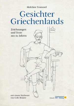 Die „Gesichter Griechenlands“ von Melchior Frommel sind einmalige Momentaufnahmen von Hellas, die ein wunderbar nostalgisches Gesamtbild eines außergewöhnlichen Landes ergeben. Als Leitfaden dienen die mehr als 100 Porträts von Alten, Frauen, Kindern und Burschen sowie Landschafts- und Milieustudien. Dekoriert sind die Zeichnungen mit originellen Texten aus 60 Jahren. Frommel „ist ein Künstler, der schon auf seinen ersten Reisen nach Griechenland unsere einfachen Menschen geliebt hat und, fasziniert von ihrer Physiognomie, sie zu zeichnen begann.“ Das schreibt der griechische Literat und Übersetzer Dinos Christianopoulos. Für den Künstler war es leicht, in Griechenland „auf Menschenfang“ zu gehen, wo „die Landschaft und die alte Kunst ihre Ergänzung im lebendigen Alltag“ fanden. In den Gesichtern der Menschen, die Frommel abbildet, findet man auch ein Griechenland wieder, wie es einmal war Und für diese Authentizität garantiert das Eingeständnis des Künstlers: „Nirgendwo kann ich Menschen so frei gegenüber sitzen wie hier in Griechenland.“