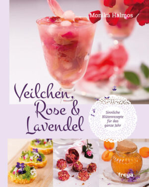 Sinnliche Blütenrezepte „Veilchen, Rose & Lavendel“ beinhaltet genau das, was auf dem Titel steht: Eine Fülle von Hauptmahlzeiten, Salaten, Getränken und süßen Gerichten aus Veilchen-, Rosen- und Lavendelblüten. Kochen mit Blüten hat eine lange Tradition, Kochen mit Blüten bietet besondere Geschmackserlebnisse. Kaiserin Sisi liebte Veilchen, die Kalifen von Konstantinopel Rosen, der französische Sonnenkönig Lavendel. Die Rezepte stammen aus einem Land, dem die Kochkunst in die Wiege gelegt ist, aus Ungarn. Es sind überlieferte und neue Rezepturen für Suppen, Gewürzmischungen, Brotaufstriche, Marmeladen, Torten, Gebäck und köstliche Desserts - genau beschrieben und mit herrlichen Fotos.