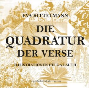 Gefühl wird Denken, Traum zu Text. Das Werk ist eine poetische Offenlegung und ein literarisches Vermächtnis in mehr als ein­hundert ausgewählten Sequenzen, die, ursprünglich im „Blindversuch“ geschrie­ben, typographisch zu „Quadraten“ ausgestal­tet wurden. So entstand eine magische Ver­führung ins „Irgendland“ der Lyrikerin Eva ­KITTELMANN, dessen Erkundung Lesegenuss bereitet - durch hinreißende, sprach­gewaltige Gebilde voll kühner Imagination und metaphorischem Reiz. Mit den kongenialen Collagen von Helga LAUTH, die ebenfalls Traum­welten eröffnen, erscheint die ange­strebte „QUADRATUR DER VERSE“ gelungen.