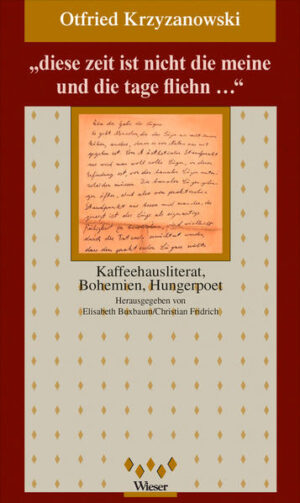 Im November 1918 zerfiel nach mehr als vier Kriegsjahren mit Millionen Todesopfern die Habsburger-Monarchie. Gleichsam stellvertretend für den Untergang des Reiches starb zur selben Zeit der Dichter Otfried Krzyzanowski (geboren 1886 in Starnberg, Bayern). Er war kein Frontsoldat im Schützengraben, er verlor sein Leben im Hinterland, in Wien durch eine Mischung aus Verelendung, Krankheit und Hunger. Sein literarisches Œuvre ist gering und fast zur Gänze in Vergessenheit geraten. In Erinnerung geblieben ist seine Person sowohl bei Zeitgenossen (Franz Blei, Anton Kuh, Alfred Polgar und Franz Werfel) als auch in der zweiten Hälfte des 20. Jahrhunderts als Protagonist in Nachrufen, Essays und diversen Publikationen: Man anekdotisierte ihn als „Kaffeehausliterat“, „Bohemien“ und „Hungerpoet“. Schablonenhaft wird Krzyzanowskis Äußeres, seine ungewöhnliche Sprache, Mimik und Gestik, sein Kampf gegen gesellschaftliche Usancen, sein Charakter und besonders sein elendes und sinnloses Sterben thematisiert. Kaum jemand geht auf das dichterische Schaffen ein, das es sehr wohl verdient, wieder in den Blickpunkt der an Literatur Interessierten gerückt zu werden. Im Zuge neuer Quellenstudien recherchierten die Herausgebenden Leben und Schaffen des in Vergessenheit geratenen Kaffeehausliteraten und dokumentierten sein eigenes und weiteres Umfeld im Kontext des Endes des Ersten Weltkriegs und des Untergangs der Habsburger-Monarchie. Präsentiert werden Werk und Leben von Otfried Krzyzanowski sowie seine Darstellung in den Werken anderer bekannter Literaten.