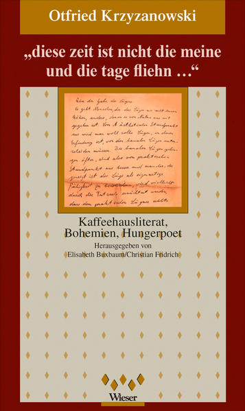 Im November 1918 zerfiel nach mehr als vier Kriegsjahren mit Millionen Todesopfern die Habsburger-Monarchie. Gleichsam stellvertretend für den Untergang des Reiches starb zur selben Zeit der Dichter Otfried Krzyzanowski (geboren 1886 in Starnberg, Bayern). Er war kein Frontsoldat im Schützengraben, er verlor sein Leben im Hinterland, in Wien durch eine Mischung aus Verelendung, Krankheit und Hunger. Sein literarisches Œuvre ist gering und fast zur Gänze in Vergessenheit geraten. In Erinnerung geblieben ist seine Person sowohl bei Zeitgenossen (Franz Blei, Anton Kuh, Alfred Polgar und Franz Werfel) als auch in der zweiten Hälfte des 20. Jahrhunderts als Protagonist in Nachrufen, Essays und diversen Publikationen: Man anekdotisierte ihn als „Kaffeehausliterat“, „Bohemien“ und „Hungerpoet“. Schablonenhaft wird Krzyzanowskis Äußeres, seine ungewöhnliche Sprache, Mimik und Gestik, sein Kampf gegen gesellschaftliche Usancen, sein Charakter und besonders sein elendes und sinnloses Sterben thematisiert. Kaum jemand geht auf das dichterische Schaffen ein, das es sehr wohl verdient, wieder in den Blickpunkt der an Literatur Interessierten gerückt zu werden. Im Zuge neuer Quellenstudien recherchierten die Herausgebenden Leben und Schaffen des in Vergessenheit geratenen Kaffeehausliteraten und dokumentierten sein eigenes und weiteres Umfeld im Kontext des Endes des Ersten Weltkriegs und des Untergangs der Habsburger-Monarchie. Präsentiert werden Werk und Leben von Otfried Krzyzanowski sowie seine Darstellung in den Werken anderer bekannter Literaten.