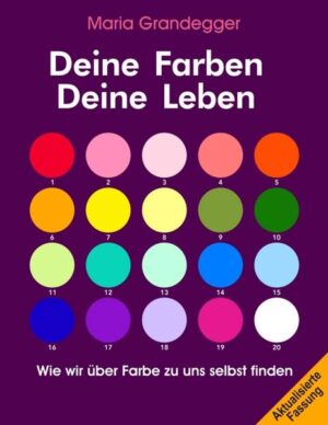 AKTUALISIERTE FASSUNG! Wir denken, fühlen, handeln meist gleich und manipulieren uns damit auch selbst. Wie schaffen wir es, uns von Überzeugungen, Glaubenssätzen und Verhaltensmustern zu befreien, die die Sicht auf unser eigentliches Wesen und die Welt verstellen? Die Reinkarnationsund Farbtherapeutin Maria Grandegger stellt hier eine neue Form der Heilarbeit vor, welche die therapeutische Wirkung von Farbe mit Rückführungen in prägende Momente des heutigen, sowie früherer Leben verbindet. Die dafür entwickelte ÜBUNG führt den Leser mit Hilfe intuitiver Farbwahl und gezielten Fragen in unerforschte Bereiche seiner Seele. Sie wirkt lösend auf energetische Blockaden, macht Unbewusstes zugänglich und ermöglicht konstruktiven Umgang mit inneren Schatten, Ängsten und Schuldgefühlen. Auch hilft die ÜBUNG, auf Wissen und frühere Fähigkeiten zurückzugreifen, um die eigene Kreativität voll zu entfalten. Darüber hinaus zeigt die Autorin, dass sich Intuition und gesunder Menschenverstand - Herz und Hirn - bestens miteinander verstehen. Sie hinterfragt kulturelle, religiöse, aber auch esoterische Dogmen und erklärt, warum beispielsweise gängige Vorstellungen von Loslassen, Vergebung, Erfolg, Erleuchtung und Aufstieg nicht funktionieren können. Diese sehr praxisnahe Darstellung des Ursache- Wirkung- Prinzips begleitet den Leser durch sämtliche Stationen seines Lebens und verdeutlicht, dass wir im Grunde niemals Opfer, sondern stets Gestalter unseres Schicksals sind! Die Erstausgabe 2008 entwickelte sich in Österreich rasch zum Bestseller. Nun liegt die aktualisierte, um viele Themen erweiterte Ausgabe vor!