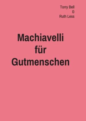 Denk- und Handlungsmaximen des beliebten Menschenfreundes Machiavelli könnten auch heute noch die Welt retten. Deshalb wird die Möglichkeit ihrer Anwendung auf heutige Problemfelder und Dummheiten gezeigt. Lest dieses Buch und Il Principe. (Machiavelli) Lest dieses Buch und die Bibel. (Mutter Theresa) Ich gehe zu Bett mit nichts als diesem Buch. (Marylin Monroe) Verknackt den Schreiber wegen Verleumdung oder Geheimnisverrat. (Stalin oder Obama) Do books burn? (Bush)