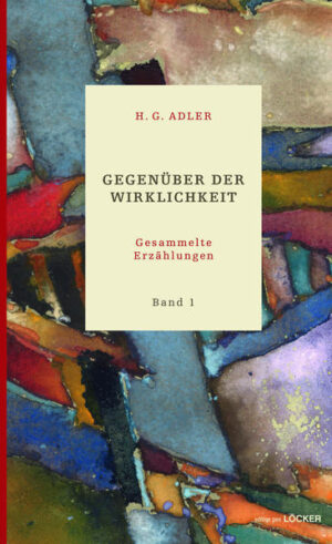 Alle Texte von »Gegenüber der Wirklichkeit« stammen aus den Jahren 1938 bis 1945. Es ist dies der einzige Band der Sammlung mit Erzählungen aus der Zeit vor dem englischen Exil, die vier nachfolgenden Bände entstanden ab 1948 in London. Nach dem Einmarsch der Hitlertruppen in Österreich im März 1938 wollte H. G. Adler schnellstmöglich Europa verlassen. Er kündigte seine Anstellung bei der Prager Urania und beim Rundfunk, um in der zweiten Jahreshälfte 1938 von Mailand aus eine Emigration nach Brasilien vorzubereiten. Seine Auswanderungspläne scheiterten, gegen Jahresende kehrte Adler zurück nach Prag, von wo er nicht mehr wegkam. Im März 1939 wurde Prag von den Nazis besetzt. »Gegenüber der Wirklichkeit« entstand unter extremen Bedingungen, zur Zeit der Naziherrschaft, des Zweiten Weltkriegs und der Shoah, zum Teil sogar in nationalsozialistischen Konzentrationslagern. H. G. Adler verfasste diese Texte zwischen 1938 und 1940 in Prag, 1938 in Bormio und Mailand, 1942 und 1943 im Lager Theresienstadt, 1945 in einer unterirdischen Fabrik bei Halberstadt sowie nach dem Krieg wieder in Prag. Diese Ausgabe enthält zu jedem einzelnen Text in den Anmerkungen genaue Entstehungsangaben und als Band 1 der Sammlung auch eine ausführliche Lebenschronik von H. G. Adler.