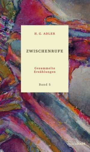 Der umfangreiche Band 5 ist der letzte Teil dieser ersten vollständigen und chronologisch strukturierten Ausgabe der „Gesammelten Erzählungen“ von H. G. Adler. Er enthält die vom Autor selbst angelegte Zusammenstellung „Zwischenrufe. Geschichten und Berichte“ mit Texten aus den Jahren 1966 bis 1980. Manches aus „Zwischenrufe“ ist zu Adlers Lebzeiten in Literaturzeitschriften oder Zeitungen erschienen, die gesamte Zusammenstellung als Buch ist eine Erstveröffentlichung. Auf die Geschichten und Berichte von „Zwischenrufe“ folgen im Band noch zehn weitere Prosatexte, die fast alle aus der Mitte der achtziger Jahre stammen und alle unveröffentlicht sind. Wie die vier vorangegangenen Bände enthält auch Band 5 zu jedem einzelnen Text in den Anmerkungen genaue Entstehungsangaben. Die nun erstmals vorliegenden fünf Bände umfassen etwa 180 Erzählungen aus den Jahren 1938 bis 1985, die mit Ausnahme von Band 1 alle im englischen Exil entstanden. Ein Essay des Londoner Literaturwissenschaftlers Rüdiger Görner schließt diese Ausgabe ab.