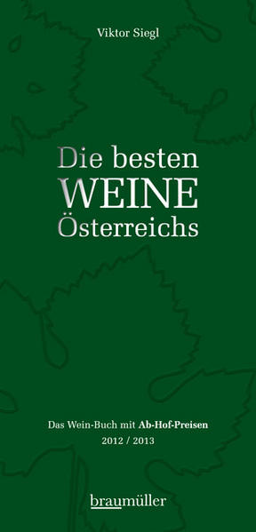 Österreichische Weine gehören zu den besten der Welt. Das unverzichtbare Brevier des Weinexperten Viktor Siegl listet die herausragendsten national und international ausgezeichneten Weine - mit aktuellen Ab-Hof-Preisen und Adressen der Weinbauern.